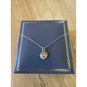 VTG Black Hills‎ Gold 10K Grape Leaf Heart Shaped Pendant 16” Necklace EUC